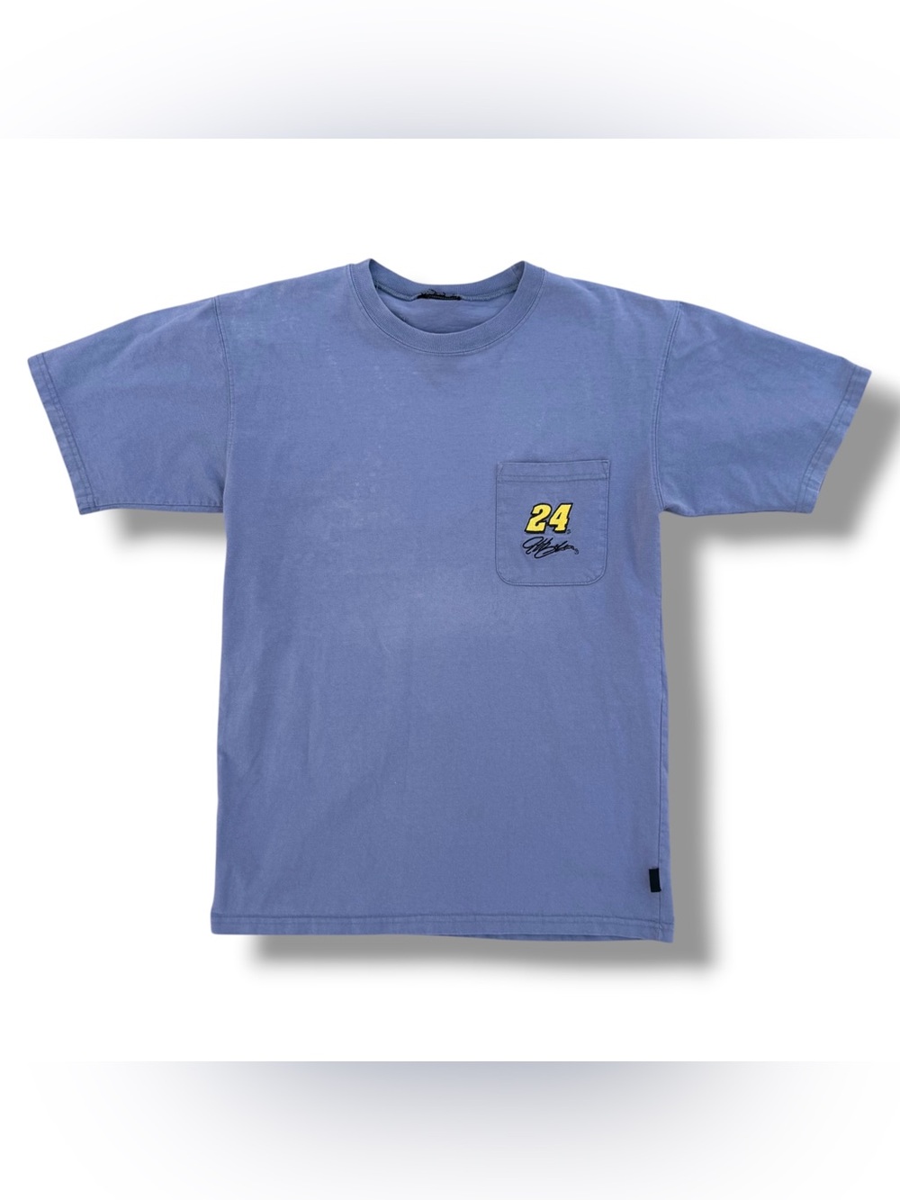 Vintage NASCAR Jeff Gordon Faded Pocket Tee Shirt Blue Size Medium 90s Y2K